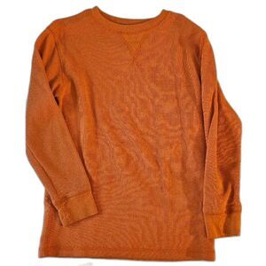 Faded Glory Orange Thermal Long Sleeve Shirt Size M 8 Boys